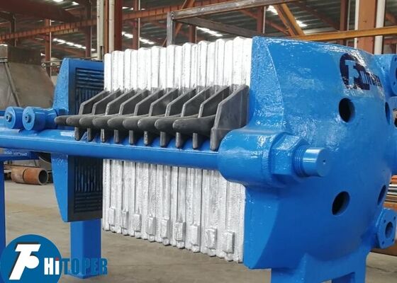 4m2 Filter Area 2.2kw Motor Power 0.6Mpa Pressure Cast Iron Filter Press for High Temperature Materials Dewatering