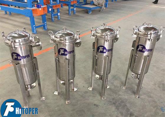 Casa de filtro de sacos de alimentação laterais com filtração de alta precisão e cesto de metal durável para processamento industrial de líquidos