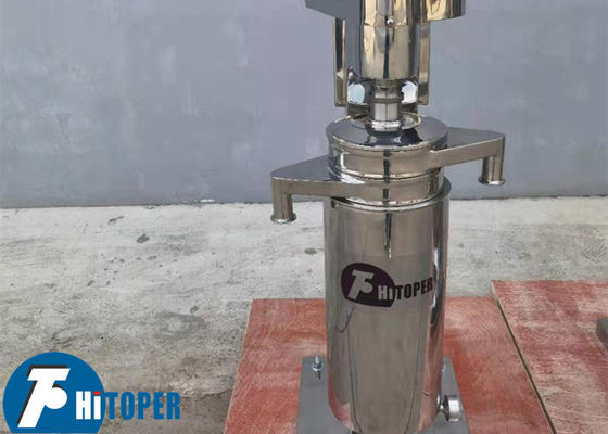 Máquina tubular do centrifugador da estrutura vertical da separação do cilindro da movimentação do motor 3.0KW